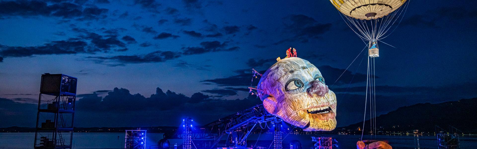 Rigelotto Ballon auf der  Seebühne in Bregenz